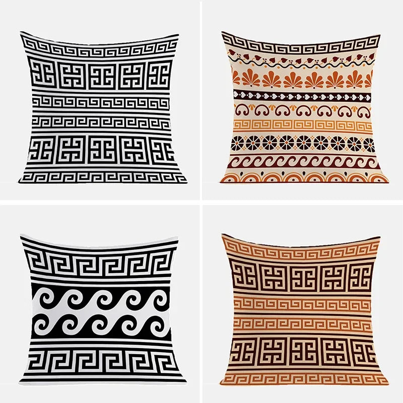 Throw Pillow Covers for Bed Pillows Greek Key Decorative Pillowcase Cushions Cover Cushion Cases Pillowcases