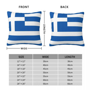 Greek Flag National Flag Of Greece Square Pillowcase Polyester Pillow Cover Cushion Decor Comfort Throw Pillow For Home