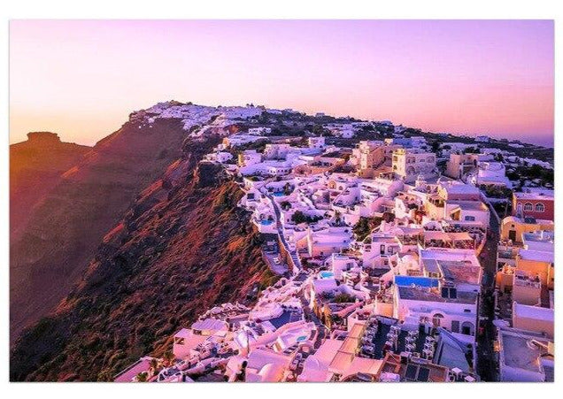 Santorini Greece Poster Canvas Print