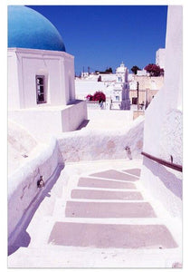 Santorini Greece Poster Canvas Print