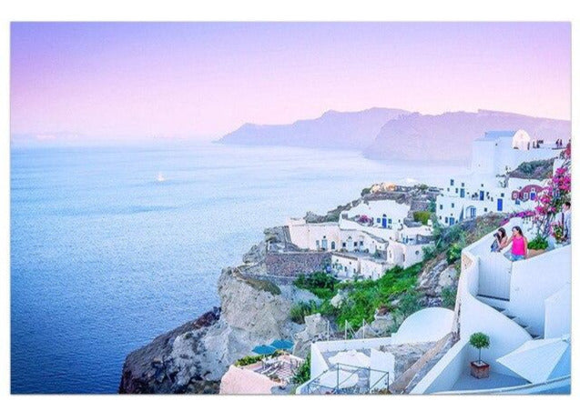 Santorini Greece Poster Canvas Print