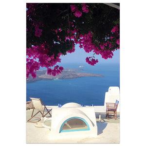 Santorini Greece Poster Canvas Print