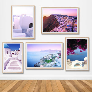 Santorini Greece Poster Canvas Print