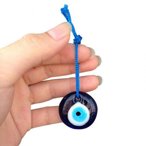 Glass Blue Evil Eye Charm Pendant