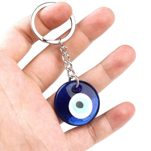 Glass Blue Evil Eye Charm Pendant