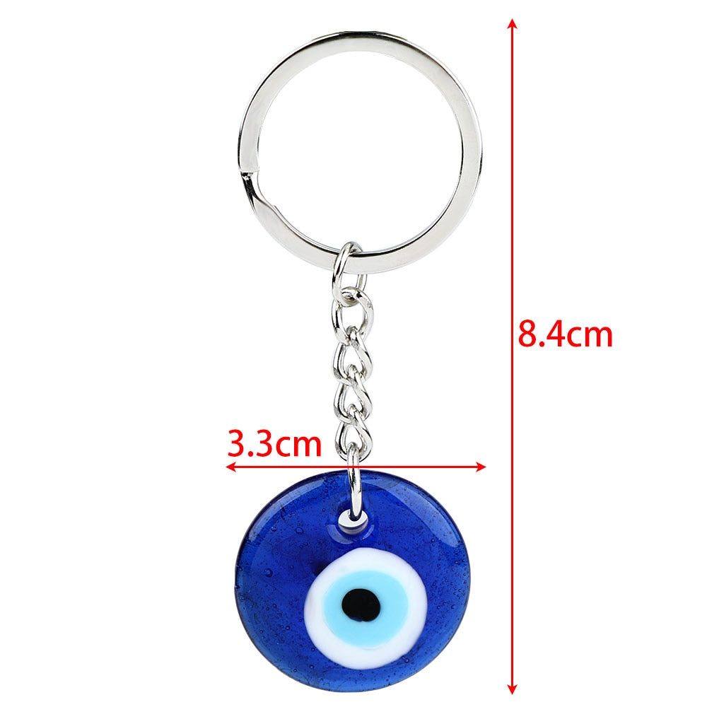 Glass Blue Evil Eye Charm Pendant