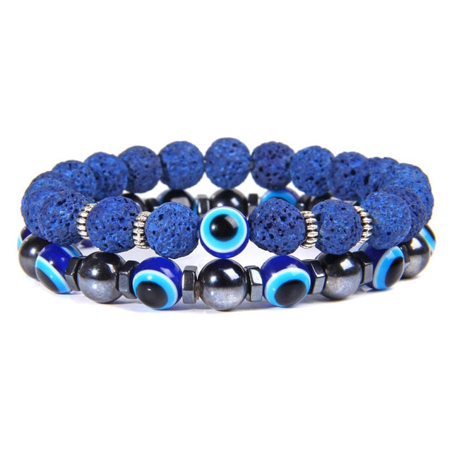 Combined Bracelets Evil Eye Bracelet 2 Pcs