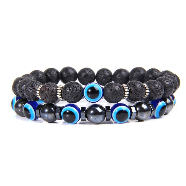 Combined Bracelets Evil Eye Bracelet 2 Pcs