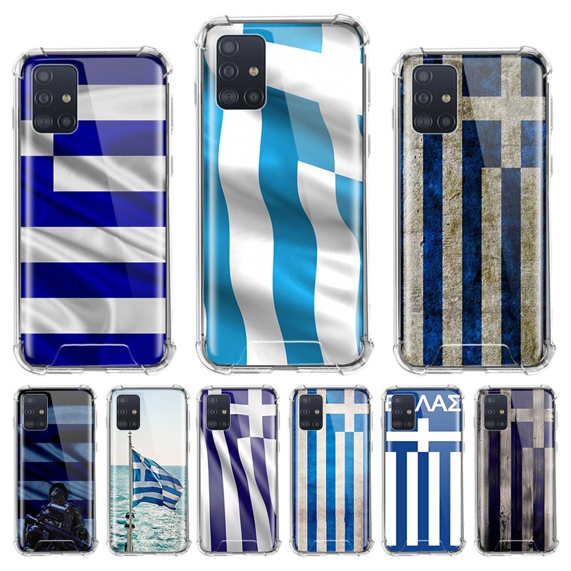 Greek Greece Flag Case for Samsung Galaxy A71 A51 M31 A41 A31 A21 A11 A01 M51 M21 M11 Phone Cover