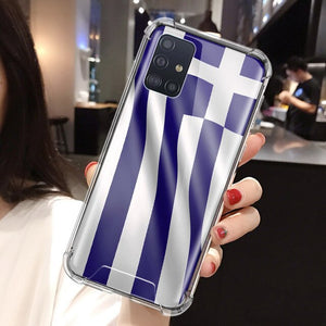 Greek Greece Flag Case for Samsung Galaxy A71 A51 M31 A41 A31 A21 A11 A01 M51 M21 M11 Phone Cover