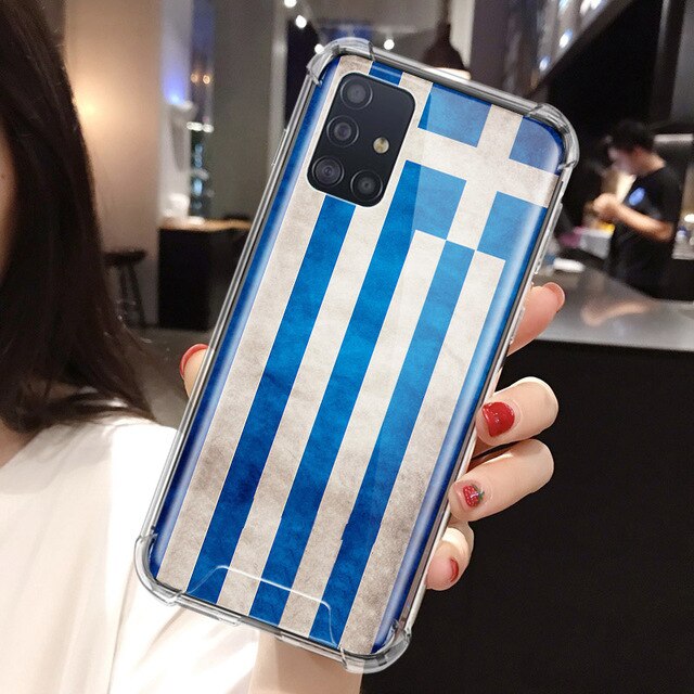 Greek Greece Flag Case for Samsung Galaxy A71 A51 M31 A41 A31 A21 A11 A01 M51 M21 M11 Phone Cover