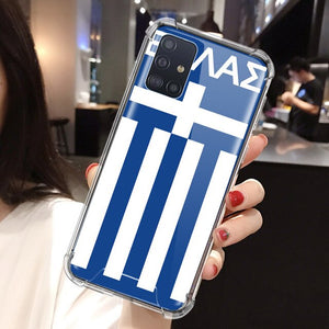 Greek Greece Flag Case for Samsung Galaxy A71 A51 M31 A41 A31 A21 A11 A01 M51 M21 M11 Phone Cover