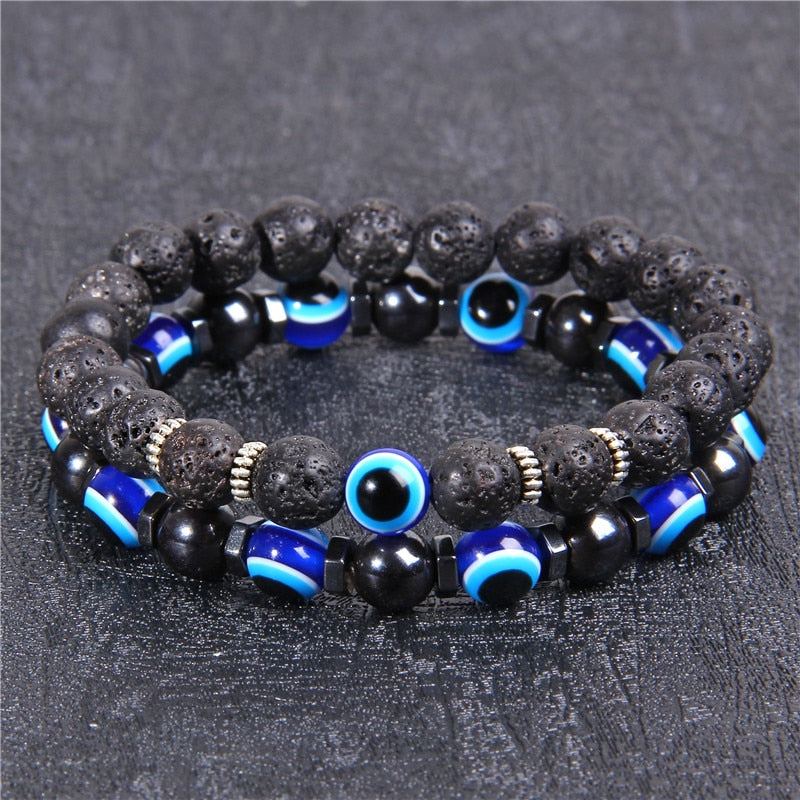 Combined Bracelets Evil Eye Bracelet 2 Pcs