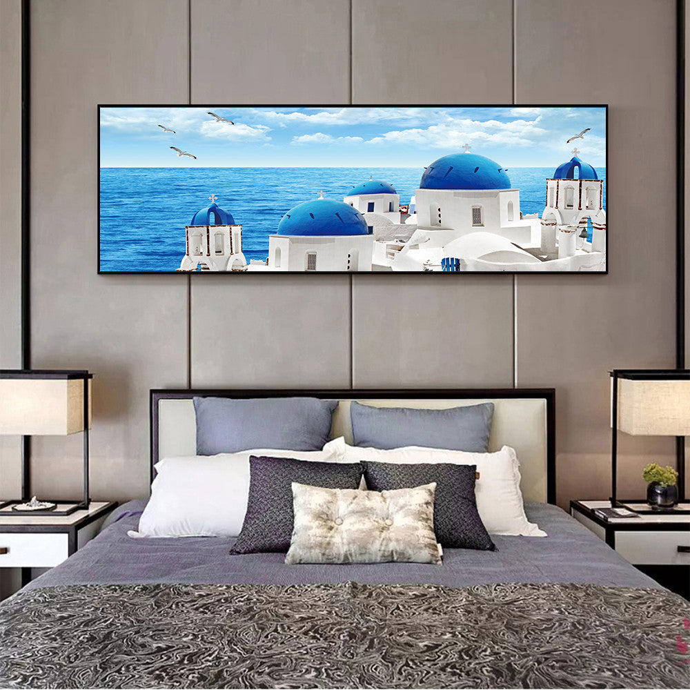 Santorini Greece Canvas Poster Print