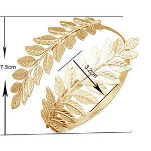 Gold/Silver Laurel Leaves Armband