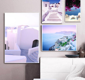 Santorini Greece Poster Canvas Print