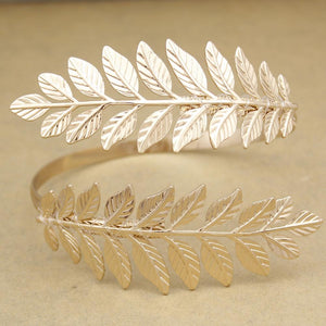 Gold/Silver Laurel Leaves Armband