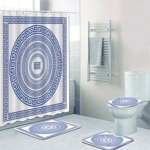 Classical Greek Meander Shower Curtain for Bathroom