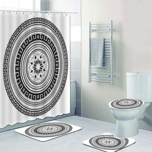 Classical Greek Meander Shower Curtain for Bathroom